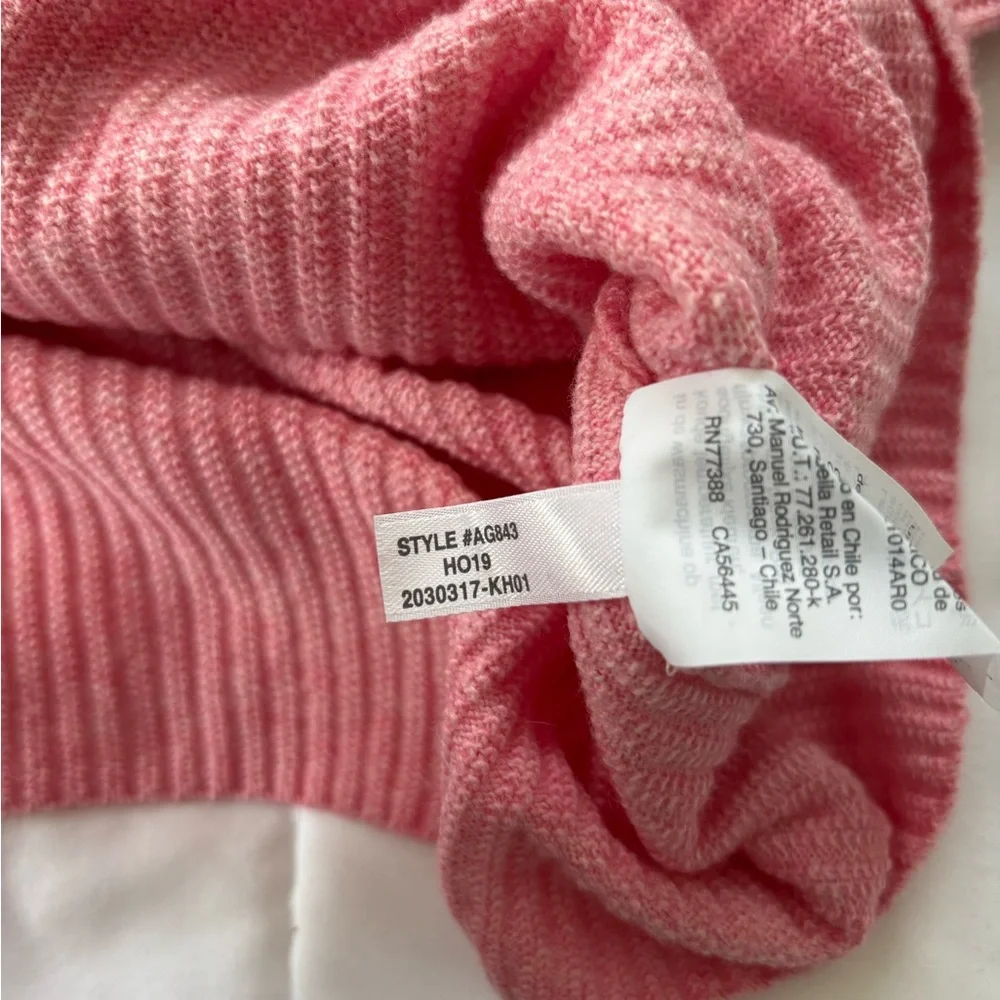 Wool Blend J. Crew Ribbed Pink Crew Neck Sweater